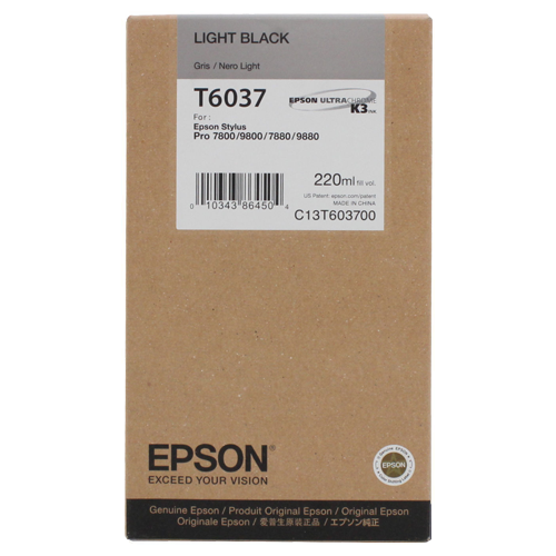 Epson T6037 Licht Zwart C13T603700