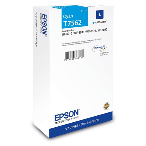 Epson T7562 Cyaan 14ml C13T756240