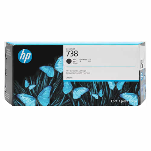 HP 738 Black Ink Cartridge 300ml 498N8A