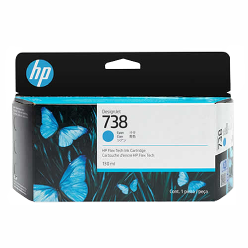 HP 738 Cyaan Ink Cartridge 130ml 498N5A