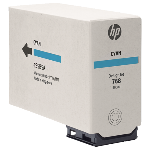 HP 768 500 ml Cyan DesignJet Ink Cartridge 4S5B5A