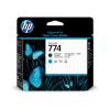 HP 774 Matte Black-Cyan - P2W01A